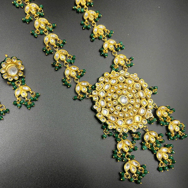 Kundan collection long necklace set (543283)