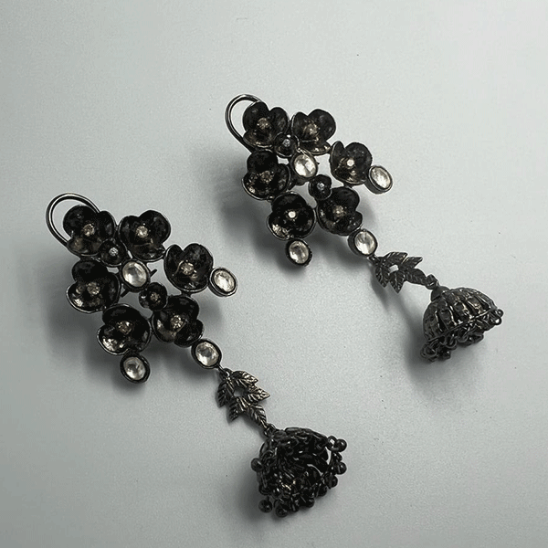 oxidize earrings with stone (510667)