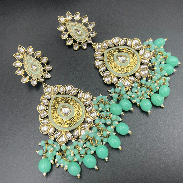 Kundan collection earring with minakari (517477)