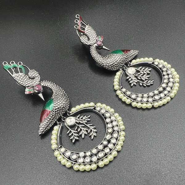 Premium collection silver oxidize earrings (514891)