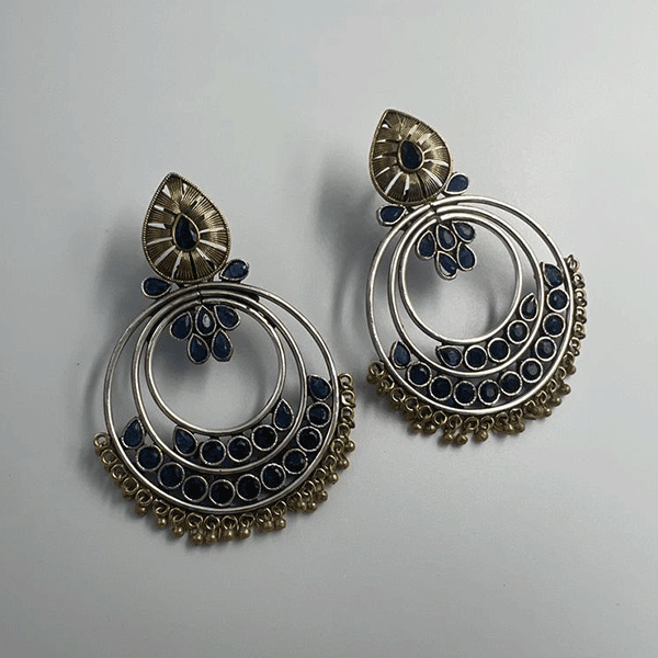 silver oxidize earrings (528713)