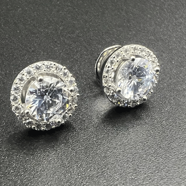 AD collection studs with silver color (541164)