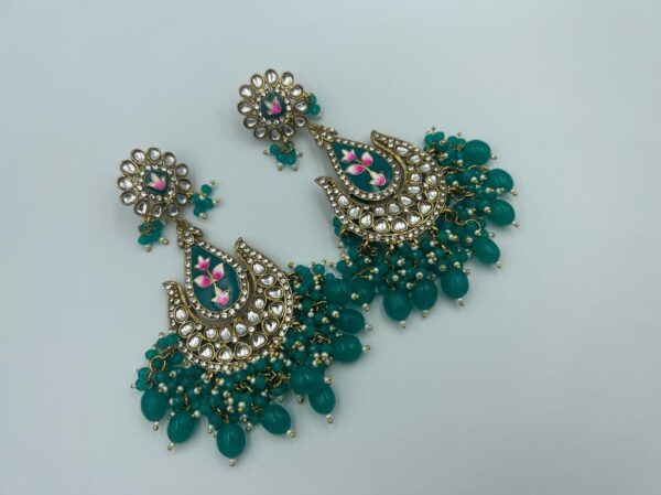 Kundan with meenakari earrings (548254)