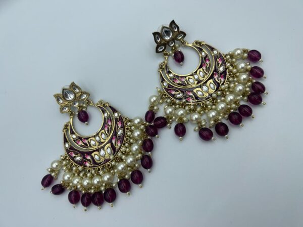 Kundan with meenakari collection earrings (548258)