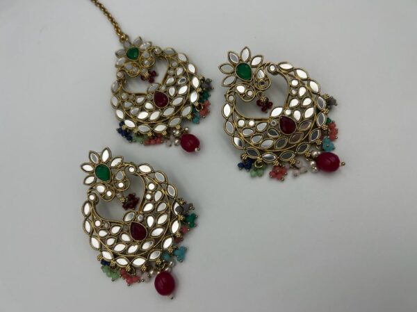 Mirror work earrings (548447)